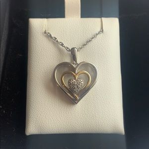 Macy’s double heart necklace